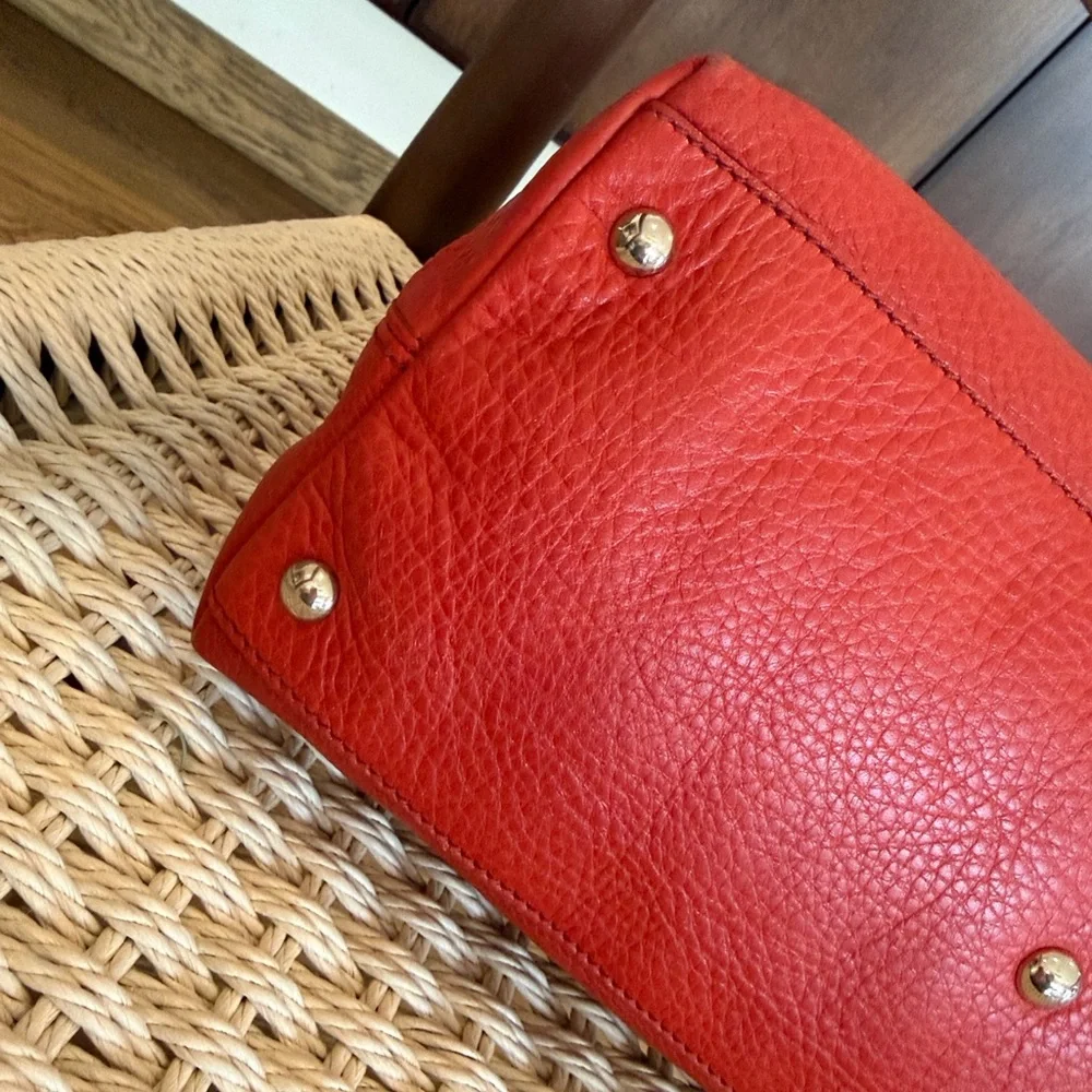 GUCCI Interlocking G Soho Pebbled Leather with strap ✨ Gorgeous burnt orange - Picture 8 of 15